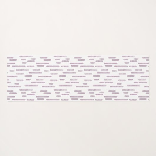 白いインクの丸い線のパターン ヨガマット (裏面(横))