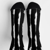白いインクストライプ付き ソックス (上部)