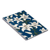 白いイースターユリ模様 ノートブック (右側)