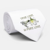 白いイースターユリ：真の愛は純粋な愛である ネクタイ (ロール)