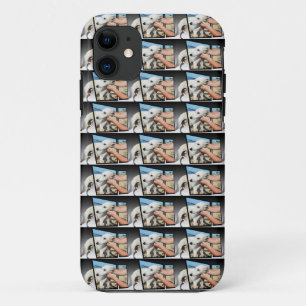 白いウィペット犬の寸法芸術 iPhone 11 ケース