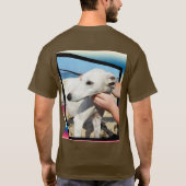 白いウィペット犬の寸法芸術 Tシャツ (裏面)