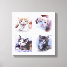 白いウィンドウペインのフォトコラージュキャンバスプリント キャンバスプリント