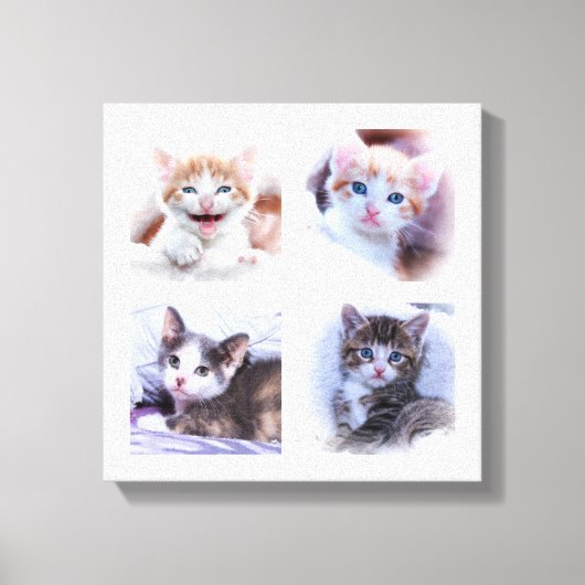 白いウィンドウペインのフォトコラージュキャンバスプリント キャンバスプリント (正面)