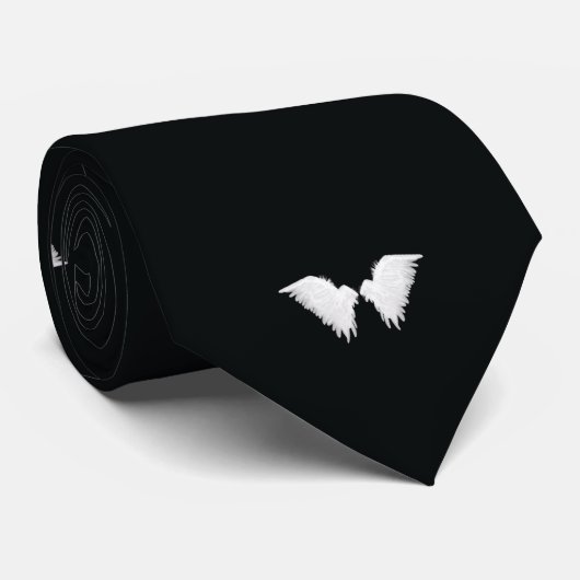 白いウイングタイ ネクタイ (ロール)