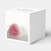 白いウェディングにピンクのバラ フェイバーボックス (裏面サイド)