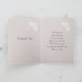 白いウェディングドレスとケーキと花嫁の友人へのお願い 招待状 (内部)