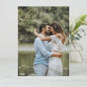 白いウェディングドレスの花嫁　肖像画 招待状 (スタンド正面)