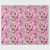 白いウサギのギフト用包装紙の不思議の国の包装紙 ラッピングペーパー (フラット)