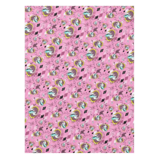 白いウサギのテーブルクロスの不思議の国のテーブルクロス テーブルクロス (正面)