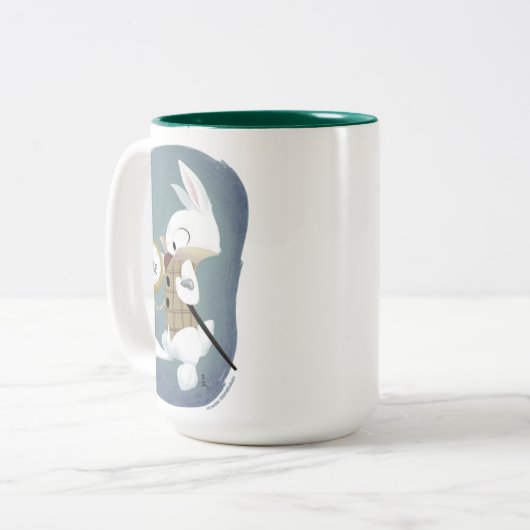 白いウサギのマグ ツートーンマグカップ (正面左)