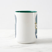 白いウサギのマグ ツートーンマグカップ (中央)