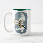 白いウサギのマグ ツートーンマグカップ (左)