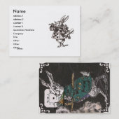 白いウサギの名刺を後を追って下さい 名刺 (正面/裏面)