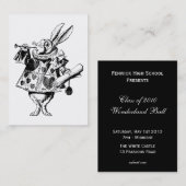 白いウサギの布告者のプロムの入札 コーリングカード (正面/裏面)