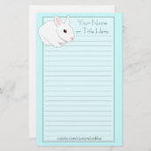 白いウサギの文房具 便箋 (正面/裏面)