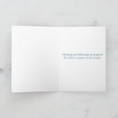 白いウサギの《鳥》アメリカゴガラの鳥のハッピーイースター シーズンカード (内部)