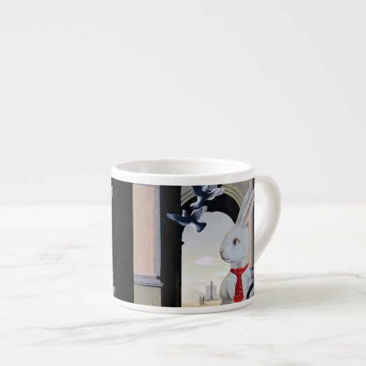 白いウサギはパリExpressoのマグに行きます エスプレッソカップ (正面右)