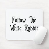 白いウサギを後を追って下さい マウスパッド (マウス)