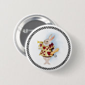 白いウサギボタン 缶バッジ (正面&裏面)