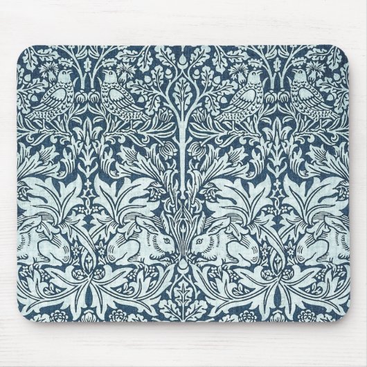 白いウサギ – ウィリアム・モリス マウスパッド (正面)