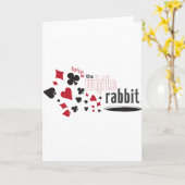 白いウサギ カード (黄色い花)