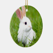 白いウサギ セラミックオーナメント (右)