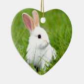 白いウサギ セラミックオーナメント (右)