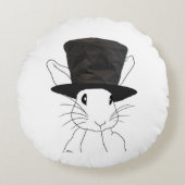 白いウサギ ラウンドクッション (正面)