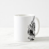 白いウサギ-不思議の国のコップのアリス コーヒーマグカップ (正面右)