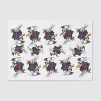 白いウサギ! 不思議の国のヴィンテージクラシックなアリス 薄葉紙