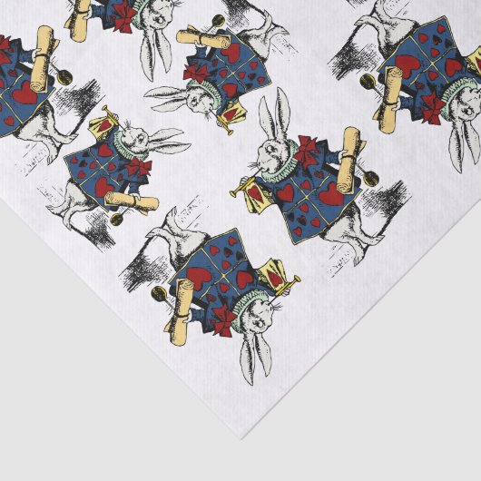 白いウサギ! 不思議の国のヴィンテージクラシックなアリス 薄葉紙 (詳細)