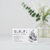 白いウサギ 名刺 (スタンド正面)