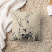 白いウサギ、Hurrier私は行きます クッション (ブランケット)