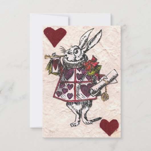 白いウサギRSVP 出欠カード (正面)