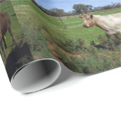 白いウシとその群れ。 ラッピングペーパー (ロールコーナー)