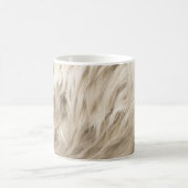 白いウールフワフワのテクスチャ背景 コーヒーマグカップ (中央)