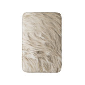 白いウールフワフワのテクスチャ背景 バスマット (正面縦)