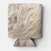 白いウールフワフワのテクスチャ背景 缶クーラー (正面)