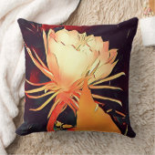 白いエキゾチックな花ブラマ・ロータス・フローラル・ウォーターカラー クッション (ブランケット)