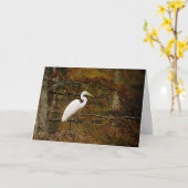 白いエグレ素晴らしット(紅葉グリーティングカード) カード (黄色い花)