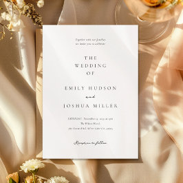 白いエレガモダンントウェディング 招待状