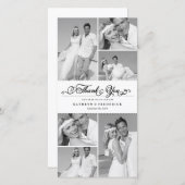 白いエレガントうろこ帯6 Photo Chic 結婚's サンキューカード (正面/裏面)