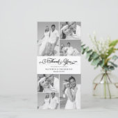 白いエレガントうろこ帯6 Photo Chic 結婚's サンキューカード (スタンド正面)