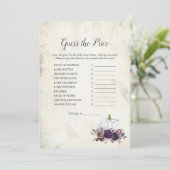 白いエレガントかぼちゃが値段を当てる 招待状 (スタンド正面)