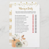 白いエレガントかぼちゃのママまたはパパのゲーム (正面/裏面)