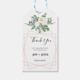 白いエレガントなお礼ギフト ギフトタグ