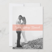 白いエレガントなスクリプト写真 ウェディング 招待状 (正面)