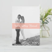 白いエレガントなスクリプト写真 ウェディング 招待状 (スタンド正面)