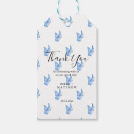 白いエレガントな感謝の贈り物 ギフトタグ